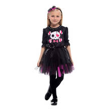 Child Kids Girls Sweet Skull Dress Tutu Dia de los Muertos Costume Halloween Purim Carnival Masquerade Party Cosplay 2024 - buy cheap