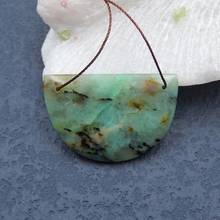 Wholesale 1Pcs Natural Stone Chrysocolla Handmade Short Pendant 44x42x6mm 19.4g 2024 - buy cheap