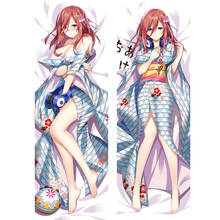 Funda de almohada de Anime The Quintessential Quintuplets Nakano Dakimakura, funda de almohada larga de cuerpo completo, personalizada, decoración para el hogar 2024 - compra barato