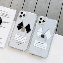 INS корейский чехол для iPhone 11 pro X XS MAX XR 8 7 6 Plus peaceminusone label мягкий чехол 2024 - купить недорого