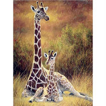 Full Square/Round Drill 5D DIY Diamond Painting "Giraffe Family" 3D Diamond Rhinestone Embroidery Cross Stitch 5D Home Decor 2024 - buy cheap