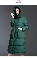 2021 verde abajo Parka mujer abrigo de invierno grueso largo 90% blanco chaqueta de plumón de pato de las mujeres con capucha ropa femenina Abrigos Mujer Chaquetas 2024 - compra barato