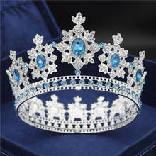 Royal Queen King Wedding Crown Bride tiaras and Crowns Hair Jewelry Crystal Diadem Prom Headdress Pageant Head Accessories 2024 - buy cheap