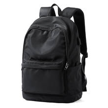 Mochila de viaje impermeable para hombres, mochila negra Oxford grande para portátil de 15,6 pulgadas para hombres con puerto de carga Usb, mochila trasera para la escuela 2024 - compra barato