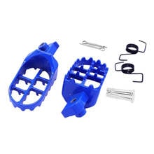 Blue Aluminum Wide Motorcycle Foot Pegs Rest Pedal for Yamaha PW80 Pit Dirt Bike 2024 - buy cheap