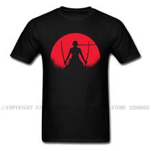 Camiseta zoro camiseta masculina lua vermelha, camiseta estampada verão 2024 - compre barato