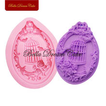 Bird Cage Silicone Mold Sugar Craft Fondant Gumpaste Molds Cake Decorating Tools DIY Clay Soap Resin Moulds For Pendant Bakeware 2024 - buy cheap