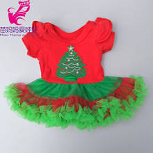 For 43cm  baby doll Christmas dress with hairband for 18 inch girl doll baby girl gifts 2024 - buy cheap