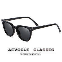 AEVOGUE новые мужские круглые Ретро Солнцезащитные очки женские модные классические Поляризованные солнцезащитные очки фирменный дизайн UV400 AE0830 2024 - купить недорого