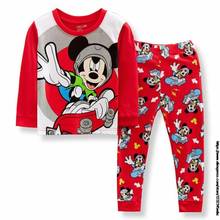 Disney crianças congelados elsa conjunto meninos roupa de dormir 2-7 anos mickey meninas terno infantil pijama camiseta + calças roupa de bebê 2024 - compre barato