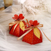Caja de dulces de boda con forma de flor adorable, 50 Uds., bolsa de regalo de azúcar, materiales de decoración para boda 2024 - compra barato