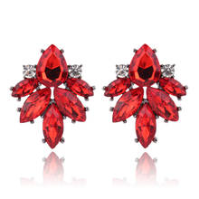 TODOX New Fashion Jewelry Earrings For Women Retro Geometric colorful Acrylic Crystal Female Elegant wedding stud earrings 2024 - buy cheap
