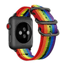 Ремешок нейлоновый для Apple Watch, плетеный браслет в стиле НАТО для iWatch Series 7/6/5/4/3/2/1, 45 мм 41 мм 44 мм 42 мм 40 мм 38 мм 2024 - купить недорого