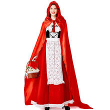 Adult Women High Quality sexy dress Halloween Little Red Riding Hood costume princess dress dress cloak Bar Game Cosplay costume 2024 - buy cheap