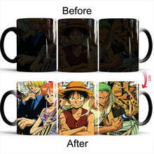 New 1Pcs 350mL One Piece Coffee Mugs Color Change Tea Cup Luffy Zoro Anime Cartoon Novelty For Gift Birthday Party Drop Shipping 2024 - buy cheap