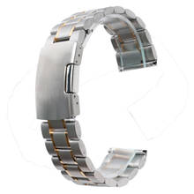 Stainless Steel Solid Link Watches Band Watch Strap Men Women Replacement Wrist Bracelet 18/20/22mm 2024 - buy cheap