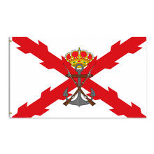 Spain Flag Empire with Burgundy Cross Infantry De Marina Cross Banner 3x5 FT 100D Polyester Brass Grommets 2024 - buy cheap