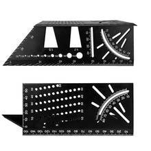 Plantilla de marcado de cola de milano, marcador de guía práctica de calibración de ángulo Vertical, de aluminio negro/plástico, herramienta de carpintería 2024 - compra barato
