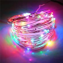 5M 50leds Silver Wire String lights USB LED Fairy Lamp Holiday lighting For Fairy Christmas Wedding Party New Year Decoration 2024 - buy cheap