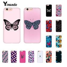 Funda de teléfono con flores y mariposas para iPhone, carcasa para modelos 13, SE 2020, 11 pro, XS MAX, 8, 7, 6, 6S Plus, X, 5, 5S, SE y XR 2024 - compra barato