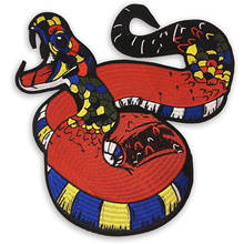 Animal Snake Large Patch Punk Hippy Crzay Python Embroidered Cool Iron on Patch for Biker Motorcycle Jacket Vest 2024 - buy cheap