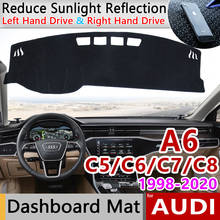 Для Audi A6 C5 C6 C7 C8 4B 4F 4G 4K 1998 ~ 2020 Противоскользящий коврик на приборную панель солнцезащитный коврик для панели автомобильные аксессуары s-линия 2024 - купить недорого
