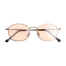 Gafas ópticas ovaladas de Metal para hombre y mujer, lentes transparentes con diseño de pistola azul y café, miopía, montura de gafas de sol 2024 - compra barato