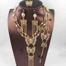 African Beads Jewelry Set Dubai gold Jewelry Sets For Women Nigerian Wedding Jewelry Vintage Statement Necklace Set earrings 2024 - buy cheap