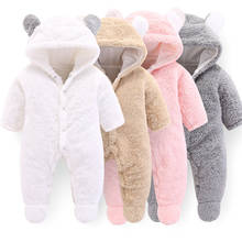 Ropa de invierno para bebés y niñas, conjunto de chaqueta y mono cálido para recién nacidos, prendas de vestir exteriores, peleles para niñas 2024 - compra barato