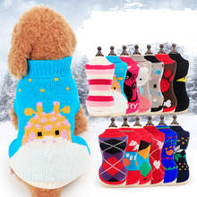 New Cartoon Dog Clothes Winter Warm Christmas Sweater for Small Dogs Pet Clothing Coat Knitting Crochet Cloth Jersey Perro 2024 - buy cheap
