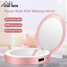 PINZHENG 5000mAh Power Bank For iPhone Samsung Xiaomi Mobile External Battery Portable Charger Poverbank Makeup Mirror Powerbank 2024 - buy cheap