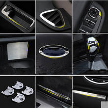 Автостайлинг, внутренняя полоса для крепления внутренней отделки хромирование, декоративная наклейка, кольцо, аксессуары для Ford Focus 2 MK2 Sedan hatchback 2009-2013 2024 - купить недорого