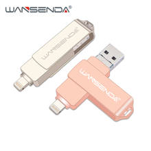 WANSENDA USB 3.0 OTG USB Flash Drive 128GB Pen Drive 16GB 32GB 64GB Pendrive 3 in 1 Micro USB Stick for iPhone 13 Pro/13/12 Pro 2024 - buy cheap