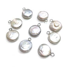 Natural Freshwater Pearl Pendants Round shape Charms Pendants For jewelry making DIY Necklaces Bracelet earrings Accessories 2024 - buy cheap