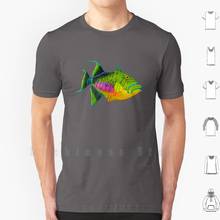 On The Trigger T Shirt 6xl Cotton Cool Tee Queen Triggerfish Caribbean Reef Fish Snorkeling Scuba Diver Hawaii Tahiti Australia 2024 - buy cheap