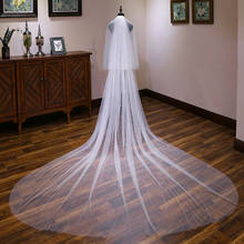 New  Arrival 2020 Wedding Veil 3M Two Layers Soft Tulle Bridal Accessories White Ivory Long Cheap Weddiingg Accessories 2024 - buy cheap