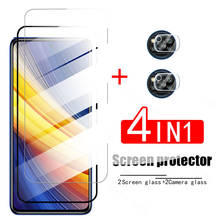 4 IN 1 Tempered Glass For Xiaomi Poco X3 Pro X3 NFC F3 M3 Screen Protector on Redmi Note 10 Pro Max 9 9S 8 8T 9A 9C Camera Glass 2024 - buy cheap