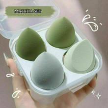 Esponja de maquiagem para ovos, esponja de maquiagem em forma de ovo 4 familiar, creme bb, corretivo, fundação, ferramenta de maquiagem 2024 - compre barato