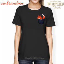 Camiseta de Foxy FNAF Freddy para mujer, ropa de calle con bolsillo de zorro, camiseta de Foxy de felpa, ropa de marca para Adolescente, ropa para niña 2024 - compra barato