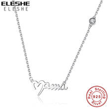 ELESHE-collar con colgante de plata de ley 925 para mujer, cadena larga con letras de mamá, regalo para el día de la madre 2024 - compra barato
