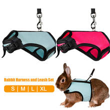 Rabbit Harness Pet Mesh Soft Harness With Leash Small Animal Vest Leash Set Small Animal Bunny Rabbit Kitten Pet Accessories 2024 - buy cheap