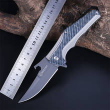 Folding knife High Hardness Steel Pocket Survival Knife  Hunting Camping EDC Tool Carbon Fiber Handle 2024 - buy cheap