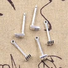 30pcs Charms Tools Rake Harrow 20x8x6mm Antique Silver Color Pendants Making DIY Handmade Tibetan Finding Jewelry 2024 - buy cheap