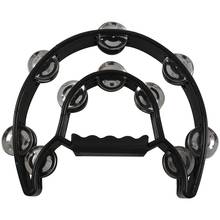 Compact Double Half Moon Music Tambourine Percussion Tamborine Drum Durable 2024 - buy cheap