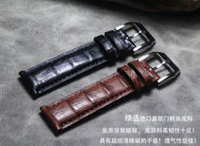 Handmade Watchbands 20mm 21mm 22mm Leather Vintage Crocodile leather Watch Band Strap Women Men Brown Black Watch Accessories 2024 - buy cheap