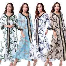 Sequins Muslim Women Abaya Long Maxi Dress Dubai Kaftan Turkish Caftan Embroidery Jilbab Jalabiya Islam Clothing Abayas Ramadan 2024 - buy cheap