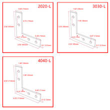 2020/3030/4040 L Shape Corner Connector Connecting Plate Joint Bracket for 2020/3030/4040 Aluminum Profile 2024 - buy cheap