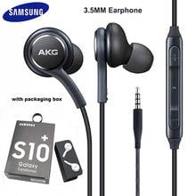 Fone de ouvido akg embutido 3.5mm, microfone, com fio, para samsung galaxy s10 s9 s8 s7 s6 s5 s4, smartphone huawei 2024 - compre barato