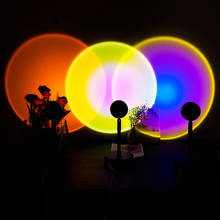Projetor de arco-íris com luzes led, usb, para decoração da parede do quarto, luminária de mesa 2024 - compre barato