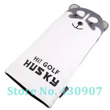 1pc golf club driver cabeça capa de couro macio do plutônio com husky em forma de motorista headcover 2024 - compre barato